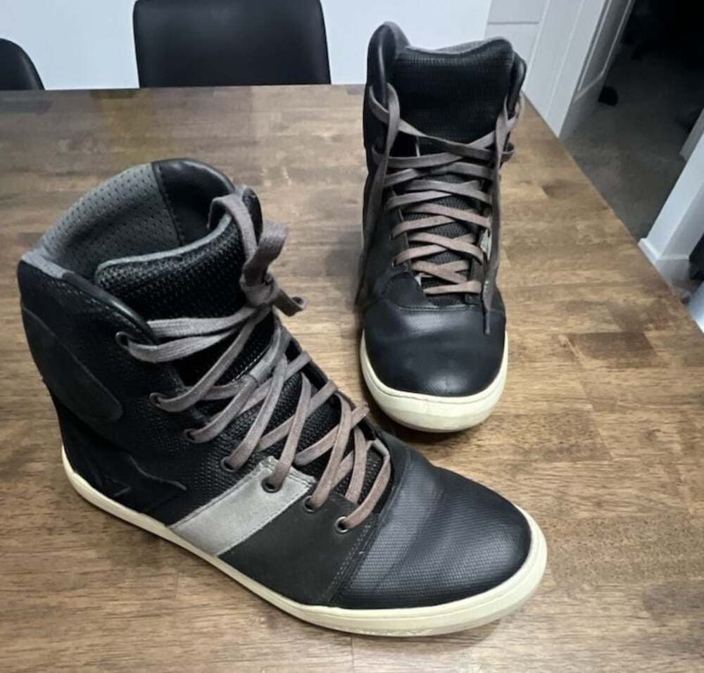 Dainese York Air Motorcycle Riding Shoes Black Grey Men Size 10 US 43 EU